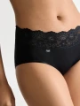 Bawełniane majtki damskie Sloggi Romance Midi czarne