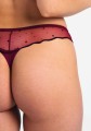 Majtki Samanta Melania C300 stringi bordo w serca