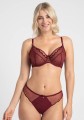 Majtki Samanta Melania C300 stringi bordo w serca