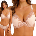 Biustonosz Wacoal Embrace Lace Plunge Angel Wing/rose Dust beż