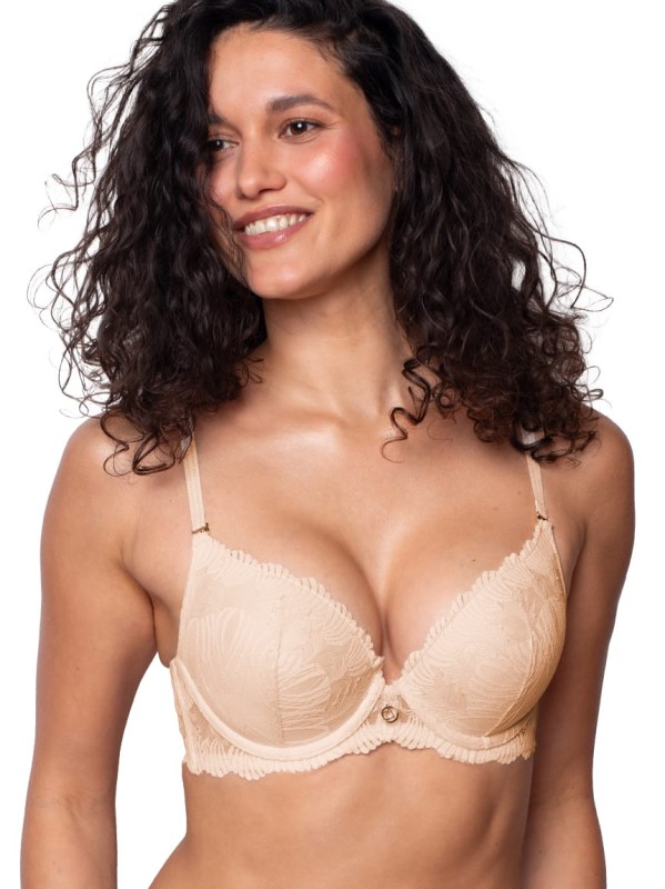 Biustonosz Agio Push Up DB-9348 morelowy
