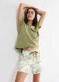 Triumph Mix & Match SHORTS 01 zielone kwiaty