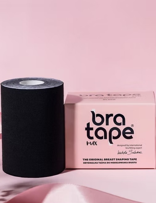 Taśma Bra Tape do modelowania biustu czarna 10cm