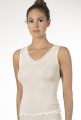 Top NVC Wool Silk koszulka wełna merino / jedwab ecru