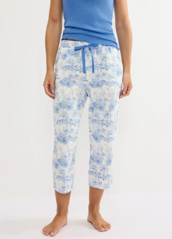 Mix&Match Triumph SPODNIE 02 7/8 niebieskie kwiaty