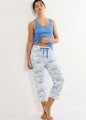 Mix&Match Triumph SPODNIE 02 7/8 niebieskie kwiaty