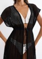 Kimono Triumph Beach MyWear Crochet czarne