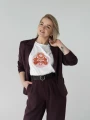 Koszulka Bra story Be your own best friend biała z nadrukiem