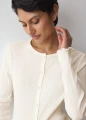 Koszulka TRIUMPH VERSATILE RIB Cardigan LSL biała