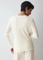 Koszulka TRIUMPH VERSATILE RIB Cardigan LSL biała