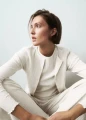 Koszulka TRIUMPH VERSATILE RIB Cardigan LSL biała
