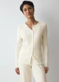 Koszulka TRIUMPH VERSATILE RIB Cardigan LSL biała