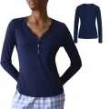 Longsleeve Triumph Mix&Match LSL Top Soft granatowy