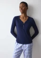 Longsleeve Triumph Mix&Match LSL Top Soft granatowy