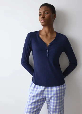 Longsleeve Triumph Mix&Match LSL Top Soft granatowy