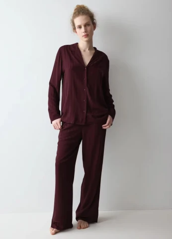 Piżama Triumph Amourette Jacquard PW bordowa